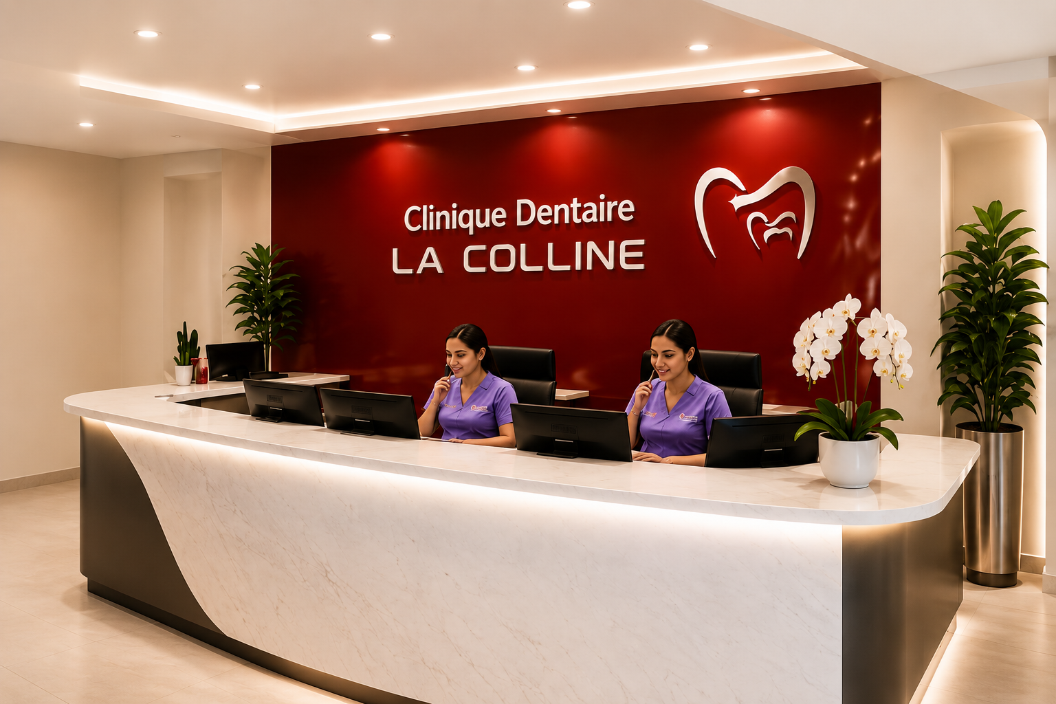 Accueil Clinique Dentaire La Colline – réception